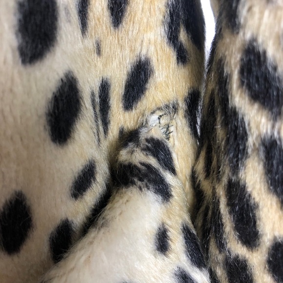SOLD VTG Faux Fur Cheetah Print Long Coat - Picture 9 of 16